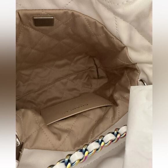 CHANEL WHITE MINI 22 Bag HANDBAG RAINBOW LIMITED EDITION +RECEIPT NEW w/tags - Picture 5 of 7